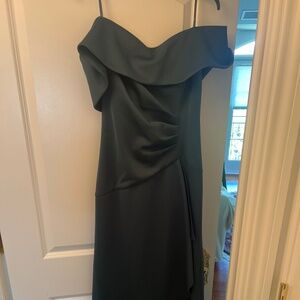 Xscape Green Off Shoulder gown